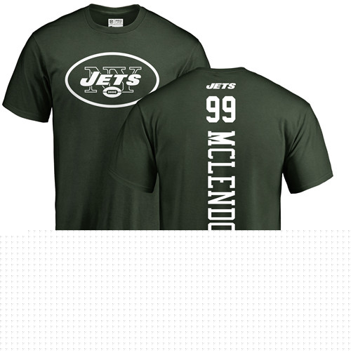 New York Jets Men Green Steve McLendon Backer NFL Football #99 T Shirt